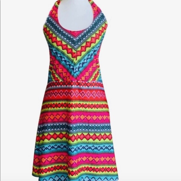 Nanette Lepore Summer Dress Neon Geometric Print - Picture 4 of 8
